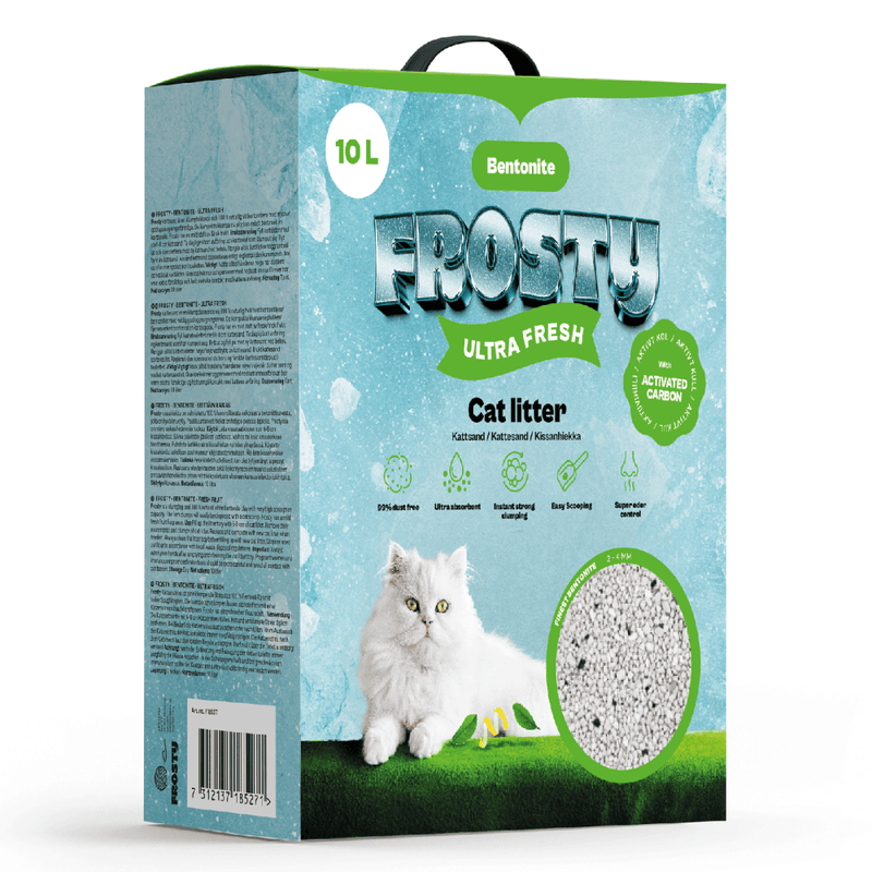 Bentonit Aktivt Kol Ultra Fresh Kattsand 10L