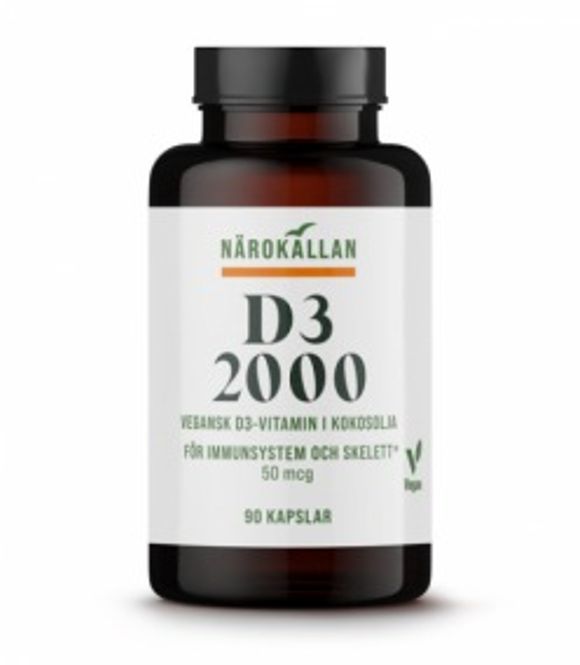 Huvudbild D3 2000 Vegan 90 kapslar