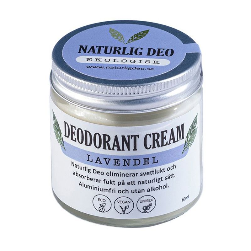 Ekologisk Deodorant Cream 60ml Lavendel