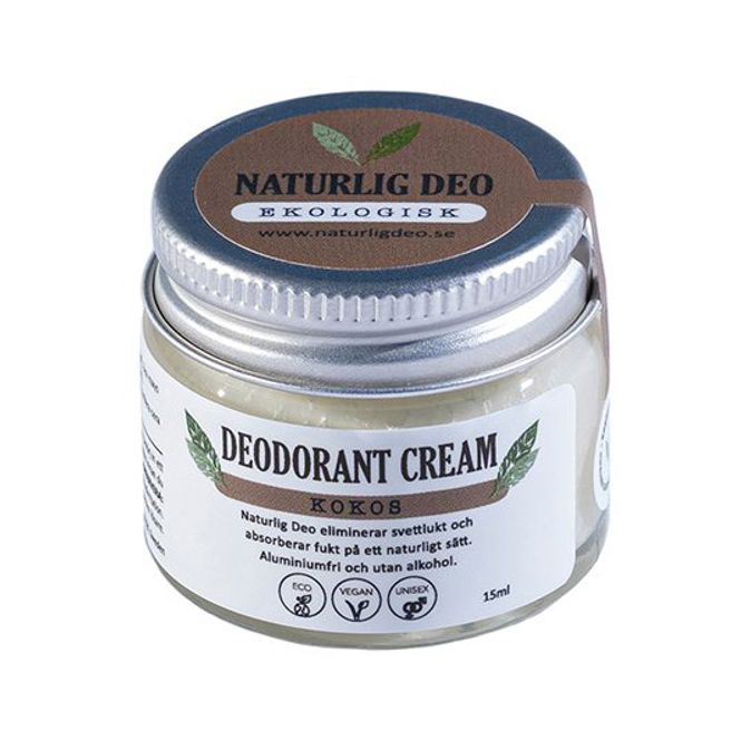 Huvudbild Ekologisk Deodorant Cream 15ml Kokos