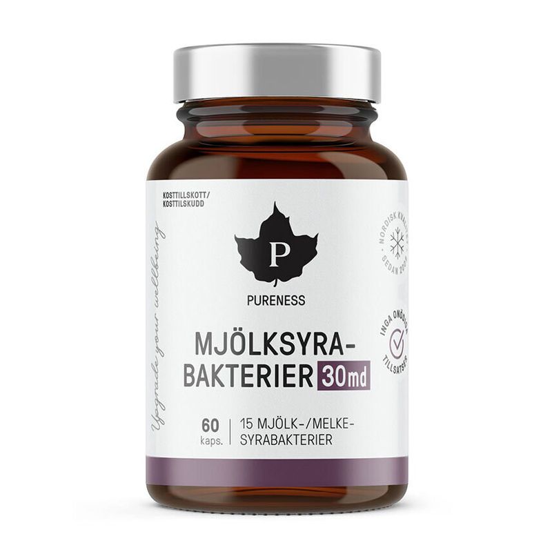 Mjölksyrabakterier 30 miljarder 60 kapslar