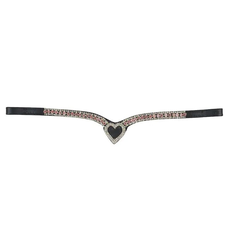 Pannband Love Rosa Svart 