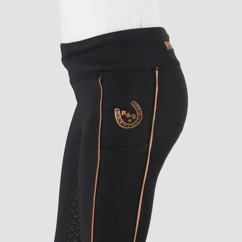 Ridtights Yuki Junior Svart/Rosé