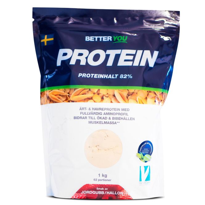 Huvudbild Ärt-Havreprotein 1 kg Jordgubb/Hallon